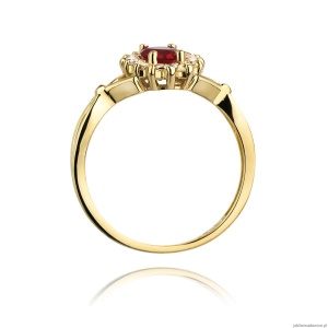 Pierścionek W182 Rubin 0,60ct żółte złoto