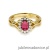 Pierścionek W182 Rubin 0,60ct żółte złoto