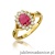 Pierścionek W182 Rubin 1,00ct żółte złoto