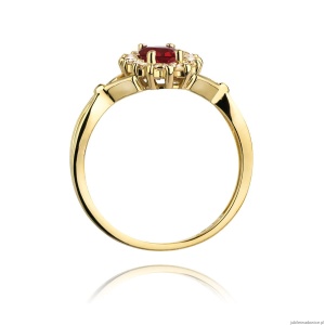 Pierścionek W182 Rubin 1,00ct żółte złoto