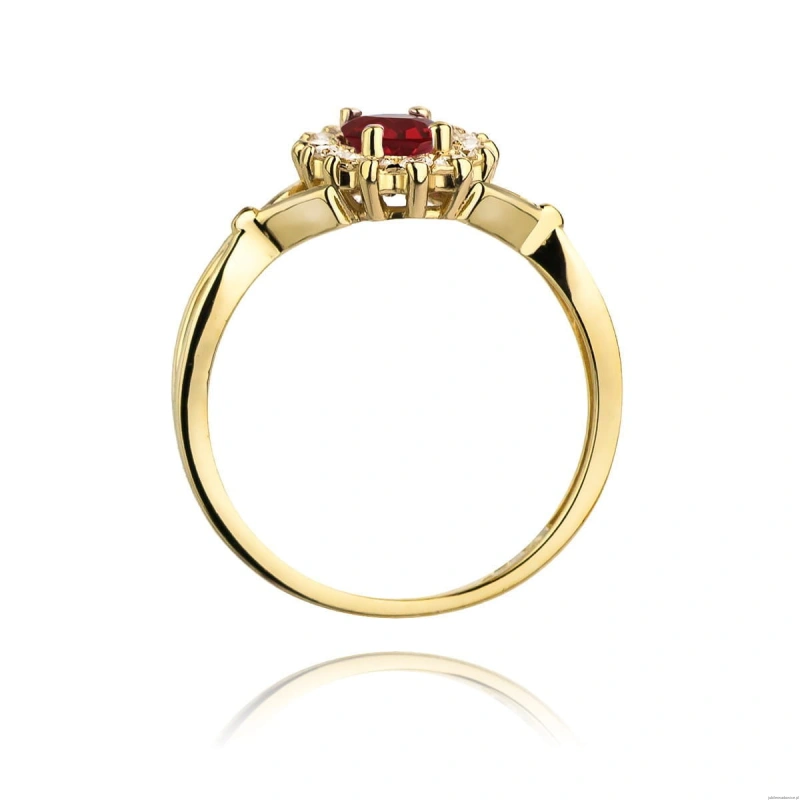 Pierścionek W182 Rubin 1,00ct żółte złoto