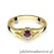 Pierścionek W185 Rubin 0,15ct żółte złoto