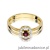 Pierścionek W238 Rubin 0,15ct żółte złoto
