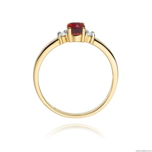 Pierścionek W264 Rubin 0,60ct żółte złoto