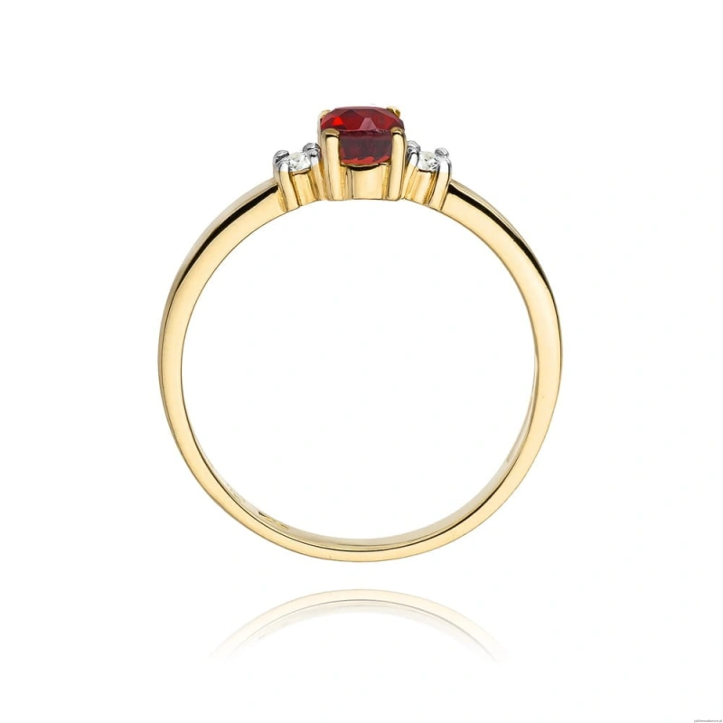 Pierścionek W264 Rubin 0,60ct żółte złoto