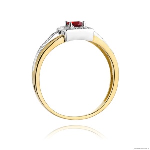Pierścionek W271 Rubin 0,20ct żółte złoto