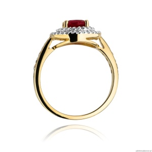 Pierścionek W274 Rubin 1,20ct żółte złoto