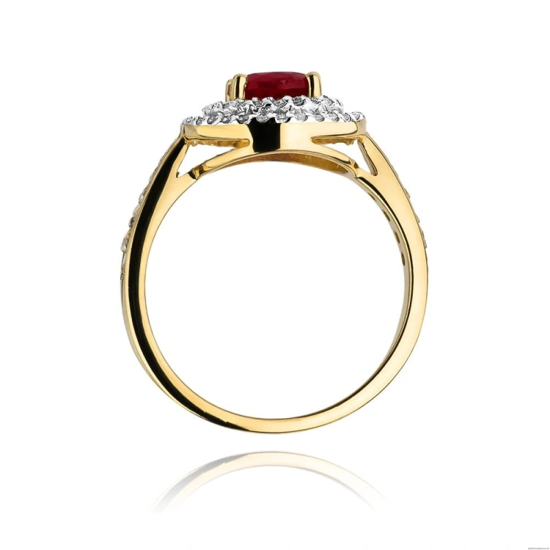 Pierścionek W274 Rubin 1,20ct żółte złoto