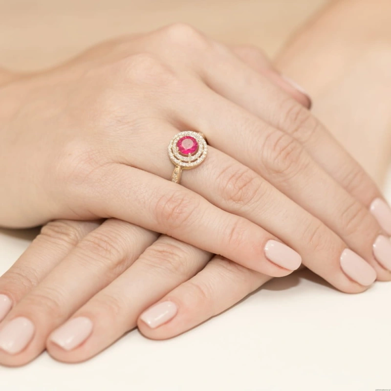 Pierścionek W274 Rubin 1,20ct żółte złoto