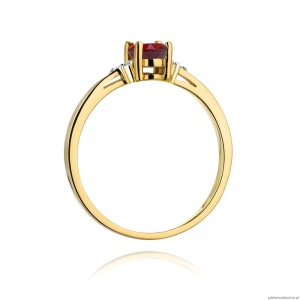 Pierścionek W301 Rubin 0,60ct żółte złoto