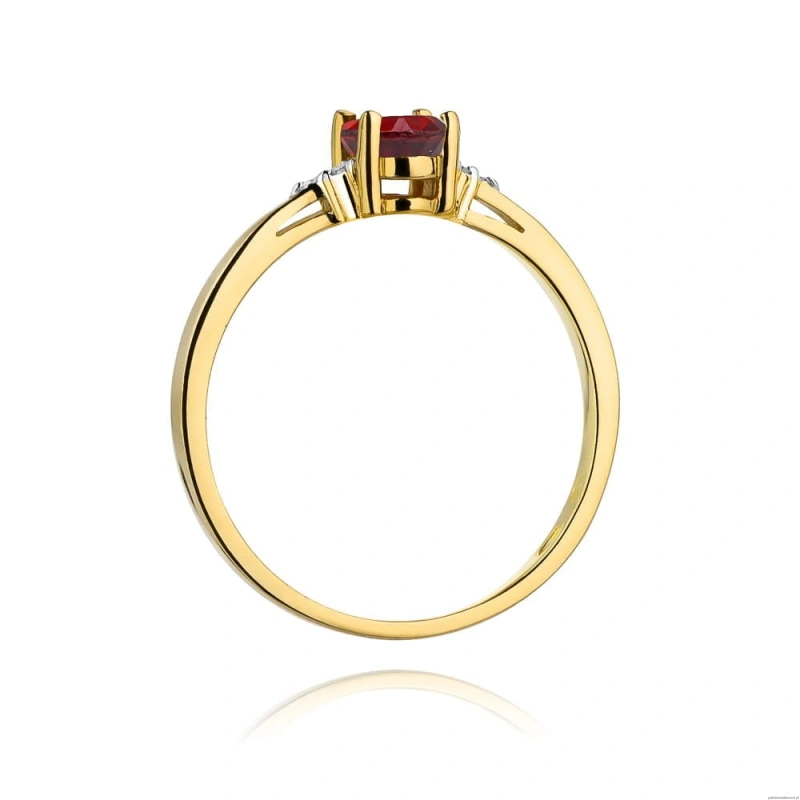 Pierścionek W301 Rubin 0,60ct żółte złoto