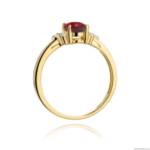 Pierścionek W308 Rubin 1,00ct żółte złoto