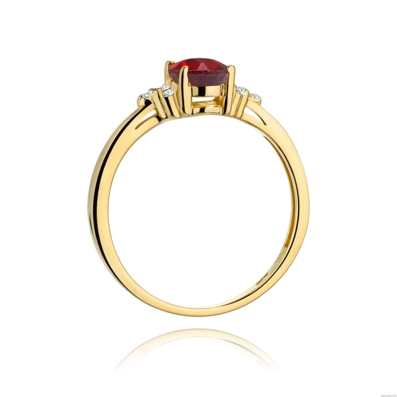 Pierścionek W308 Rubin 1,00ct żółte złoto