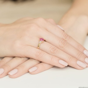 Pierścionek W308 Rubin 1,00ct żółte złoto