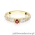 Pierścionek W411 Rubin 0,10ct żółte złoto