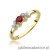 Pierścionek W414 Rubin 0,15ct żółte złoto