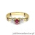 Pierścionek W414 Rubin 0,15ct żółte złoto