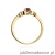 Pierścionek W414 Rubin 0,15ct żółte złoto
