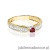 Pierścionek W449 Rubin 0,15ct żółte złoto