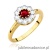 Pierścionek W529 Rubin 0,60ct żółte złoto