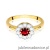 Pierścionek W529 Rubin 0,60ct żółte złoto