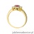 Pierścionek W529 Rubin 0,60ct żółte złoto