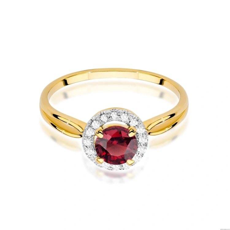 Pierścionek W538 Rubin 1,20ct żółte złoto