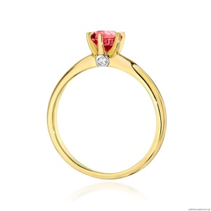Pierścionek W557 Rubin 0,60ct żółte złoto