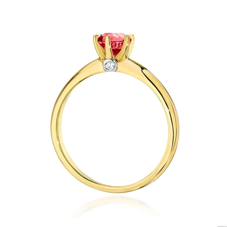 Pierścionek W557 Rubin 0,60ct żółte złoto