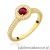 Pierścionek W559 Rubin 0,35ct żółte złoto