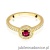 Pierścionek W559 Rubin 0,35ct żółte złoto