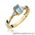 Pierścionek W002 Topaz 0,60ct żółte złoto