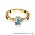 Pierścionek W002 Topaz 0,60ct żółte złoto