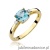 Pierścionek W003 Topaz 1,10ct żółte złoto