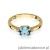 Pierścionek W003 Topaz 1,10ct żółte złoto