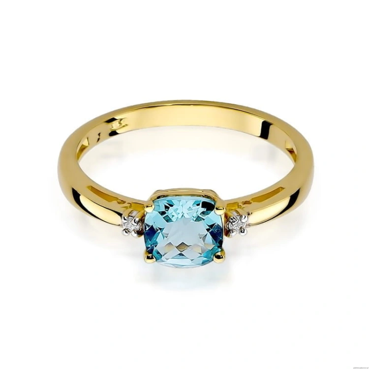 Pierścionek W003 Topaz 1,10ct żółte złoto