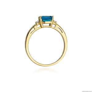 Pierścionek W003 Topaz 1,10ct żółte złoto