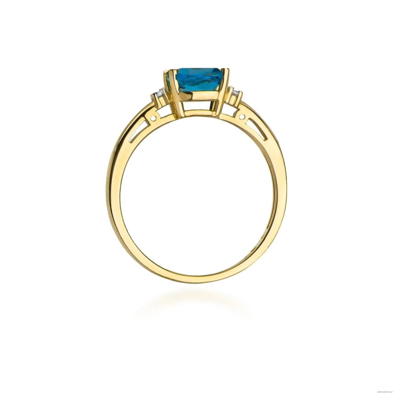 Pierścionek W003 Topaz 1,10ct żółte złoto