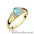 Pierścionek W005 Topaz 0,50ct żółte złoto