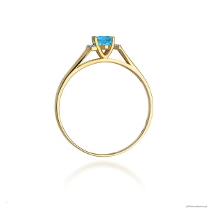 Pierścionek W005 Topaz 0,50ct żółte złoto