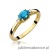 Pierścionek W006 Topaz 0,50ct żółte złoto