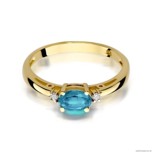 Pierścionek W006 Topaz 0,50ct żółte złoto
