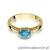 Pierścionek W006 Topaz 0,50ct żółte złoto