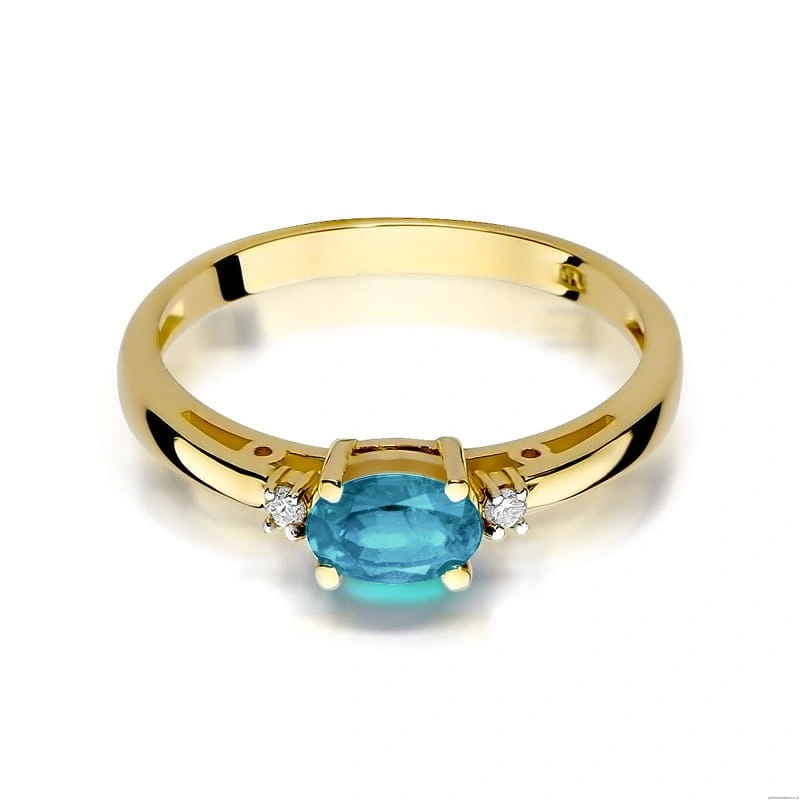 Pierścionek W006 Topaz 0,50ct żółte złoto