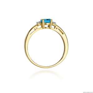 Pierścionek W006 Topaz 0,50ct żółte złoto