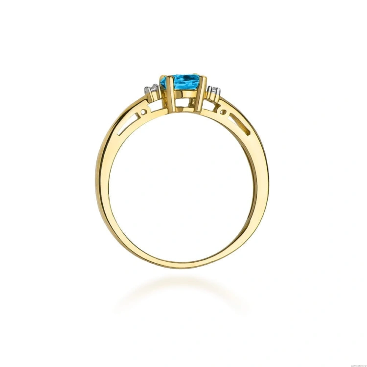 Pierścionek W006 Topaz 0,50ct żółte złoto