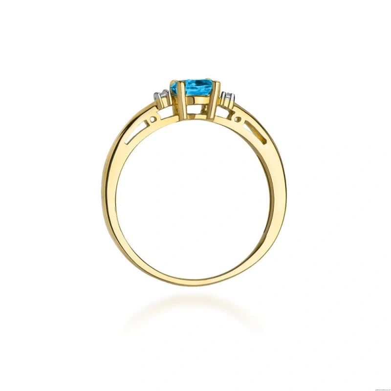 Pierścionek W006 Topaz 0,50ct żółte złoto