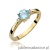Pierścionek W010 Topaz 0,50ct żółte złoto
