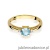 Pierścionek W010 Topaz 0,50ct żółte złoto