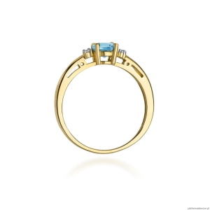 Pierścionek W010 Topaz 0,50ct żółte złoto